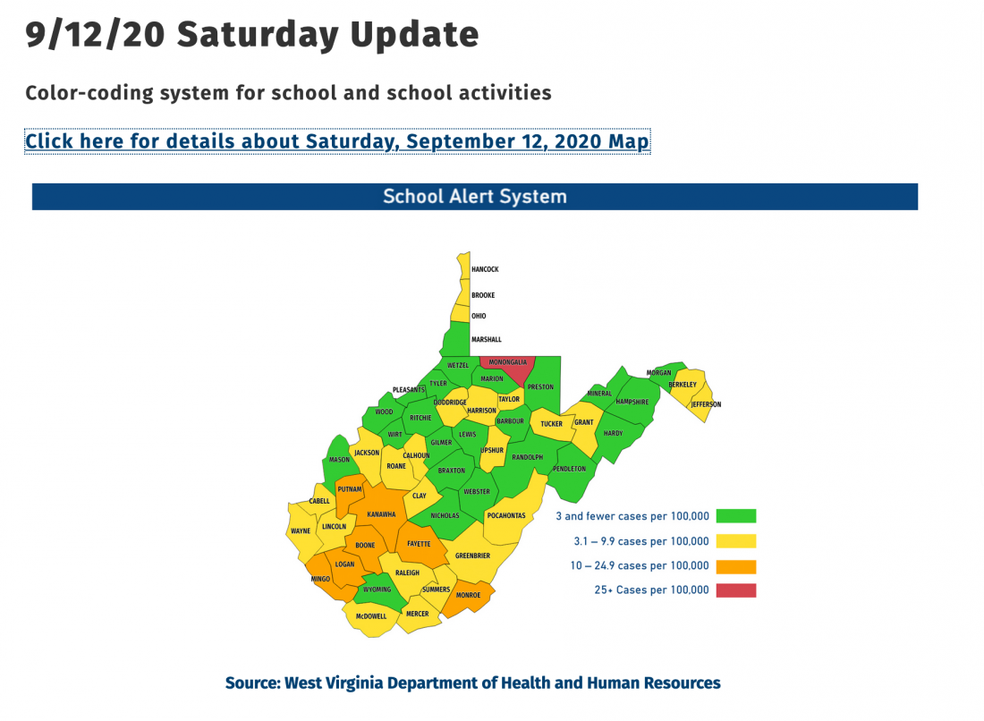 Ohio County ‘yellow’ under new COVID19 school map; inperson classes